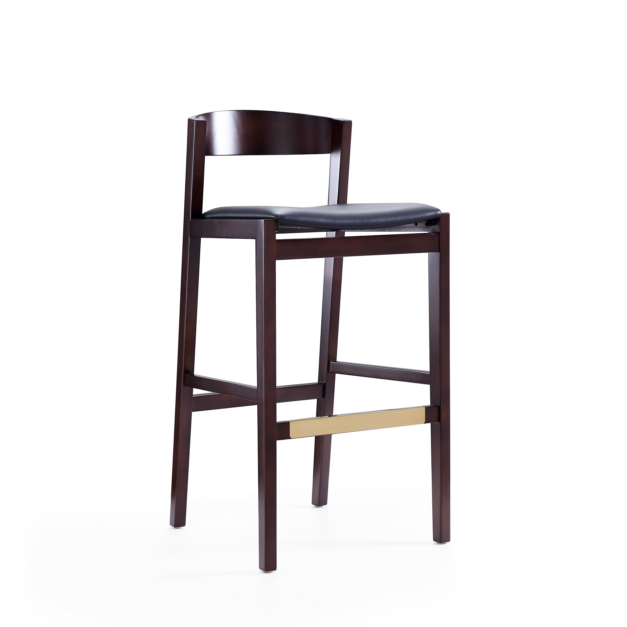 Manhattan Comfort, Klismos 40.75in. Black Beech Wood Stool, Primary Color Black, Included (qty.) 1 Model# BS014
